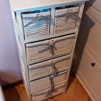 Cassettiera in legno stile shabby