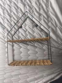 scaffale a parete 2 ripiani 