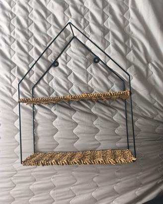 scaffale a parete 2 ripiani 