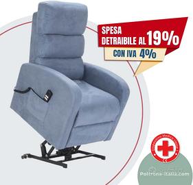 Poltrona Relax Elettrica 4 ruote reclinazione
