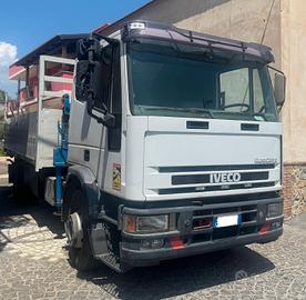 Iveco EUROCARGO 150e18 cassone fisso + gru Pm SERI