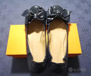 Scarpe ballerine blu di vernice tg 41