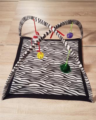 Tappetino gioco interattivo con arco per gatti 