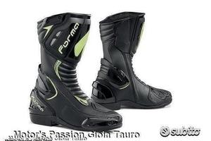 FORMA Stivali Moto Racing Freccia Neri Giallo Fluo