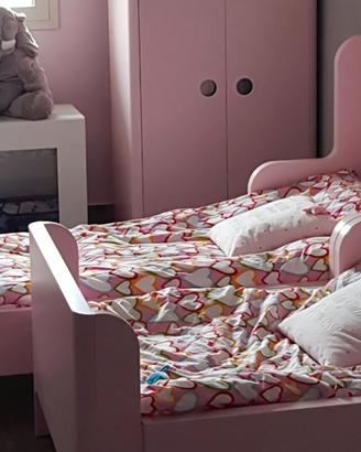 Lettino Bambini allungabile IKEA rosa 