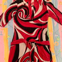 Abito lurex rosso nero e bianco Phard