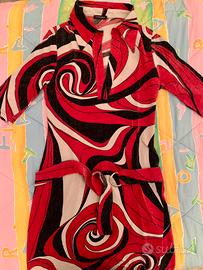 Abito lurex rosso nero e bianco Phard