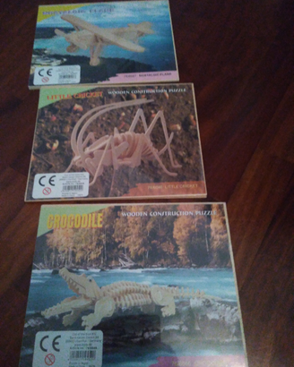 Puzzle 3d in legno