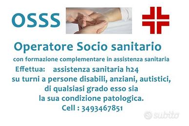Operatore Socio Sanitario OSS Assistenza domicilio