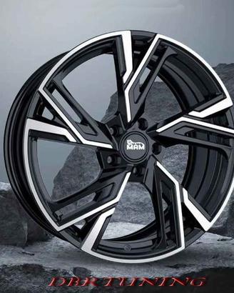 Cerchi lega 18 MAM RS5 Black Pol Audi Seat Vw