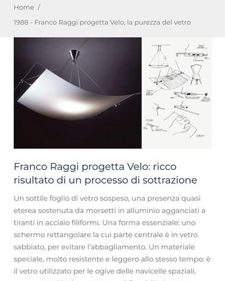 Lampadario Velo Fontana Arte