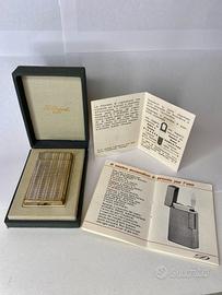 Accendino Dupont Placcato Oro A Gas Vintage 70s