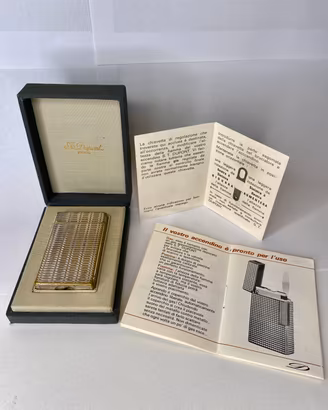 Accendino Dupont Placcato Oro A Gas Vintage 70s