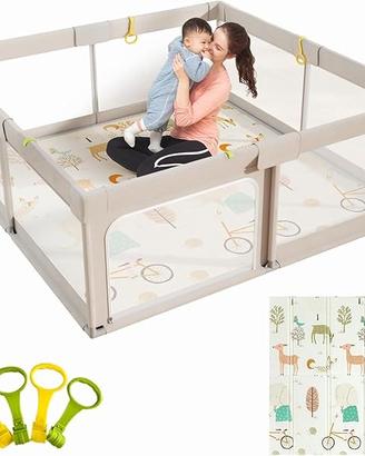 Mloong 150x150x68cm Box Bambini con Materassino, R