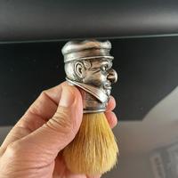 PENNELLO DA BARBA ANTICO IN ARGENTO STERLING.