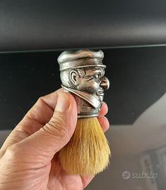 PENNELLO DA BARBA ANTICO IN ARGENTO STERLING.