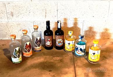 LOTTO DI 8 BOTTIGLIE ILLUSTRATE COME DA FOTO