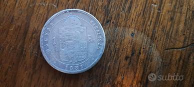 UNGHERIA - MONETA DA 1 FIORINO DEL 1881