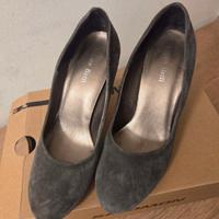 scarpe donna Botti tacco grigio scamosciato 38