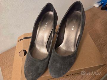 scarpe donna Botti tacco grigio scamosciato 38