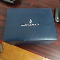 scatola Maserati per orologi in pelle completa 