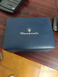 scatola Maserati per orologi in pelle completa 