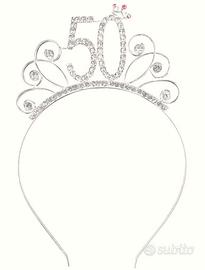 Corona donna strass happy birthday anniversario