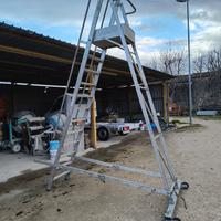 Scala alluminio a castello Facal sbalzo a 3 MT 