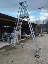 Scala alluminio a castello Facal sbalzo a 3 MT 