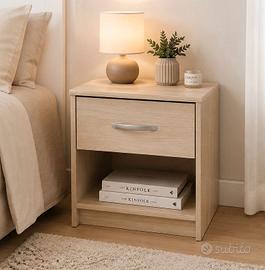 Comodino moderno rovere chiaro desing semplice