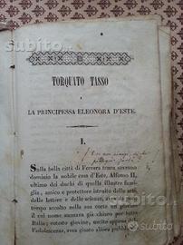 Libro Torquato Tasso - Principessa Eleonora D'Este