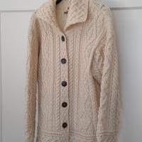 Carraig Donn 100% Merino Wool Gilet Cardigan Donna