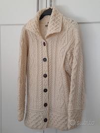 Carraig Donn 100% Merino Wool Gilet Cardigan Donna