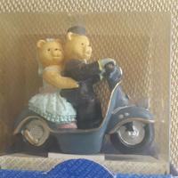 TEDDY Bear sculture resina Coppia Orsi Top Cake