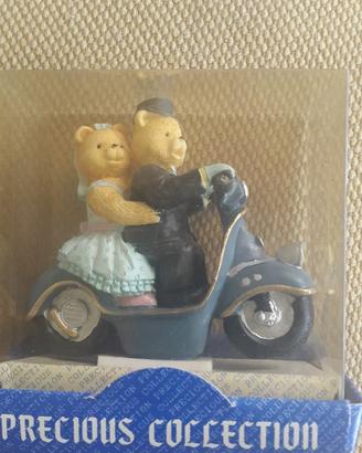 TEDDY Bear sculture resina Coppia Orsi Top Cake