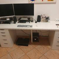 Scrivania Ikea Lagkapten / Alex 200x60x74h