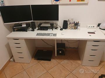 Scrivania Ikea Lagkapten / Alex 200x60x74h
