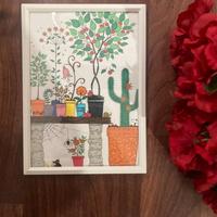 Mandala Giardino Magico colorato a mano cornice