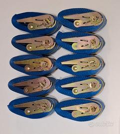 10 cinghie di tensione con cricchetto 3 m - blu