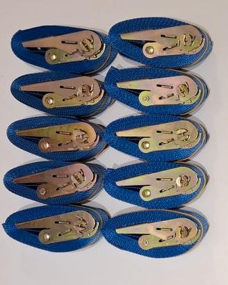 10 cinghie di tensione con cricchetto 3 m - blu