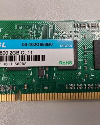 Dsl 2 gb pc3-12800 cl 11-11 sodimm