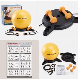 Kit Completo Fitness Pro-Form: Palla 65cm, Elastic