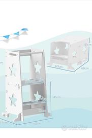 Torre montessoriana convertibile in sedia e tavolo