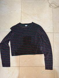 Maglia a maniche lunghe in lurex colorata