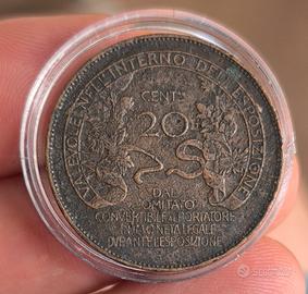 Rara Moneta di prova 20 centesimi 1906 