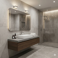 Specchio Rettangolare con  LED laterali