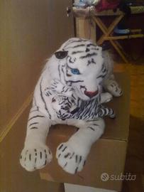 Tigre bianca peluche con cucciolo