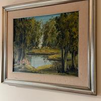 Quadro firmato Dantona paesaggio naturalistico