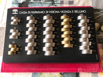 Porta monete conta spiccioli delle monete in lire