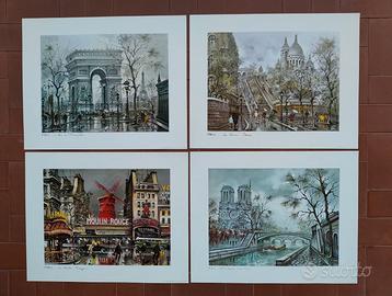 Lotto stampe vintage KRISARTS Parigi LEGENDRE